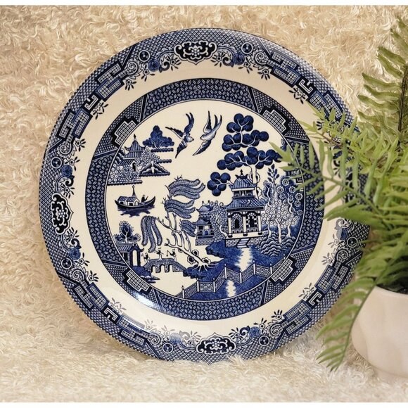 Vintage Churchill Blue Willow Serving Platter - Picture 9 of 9